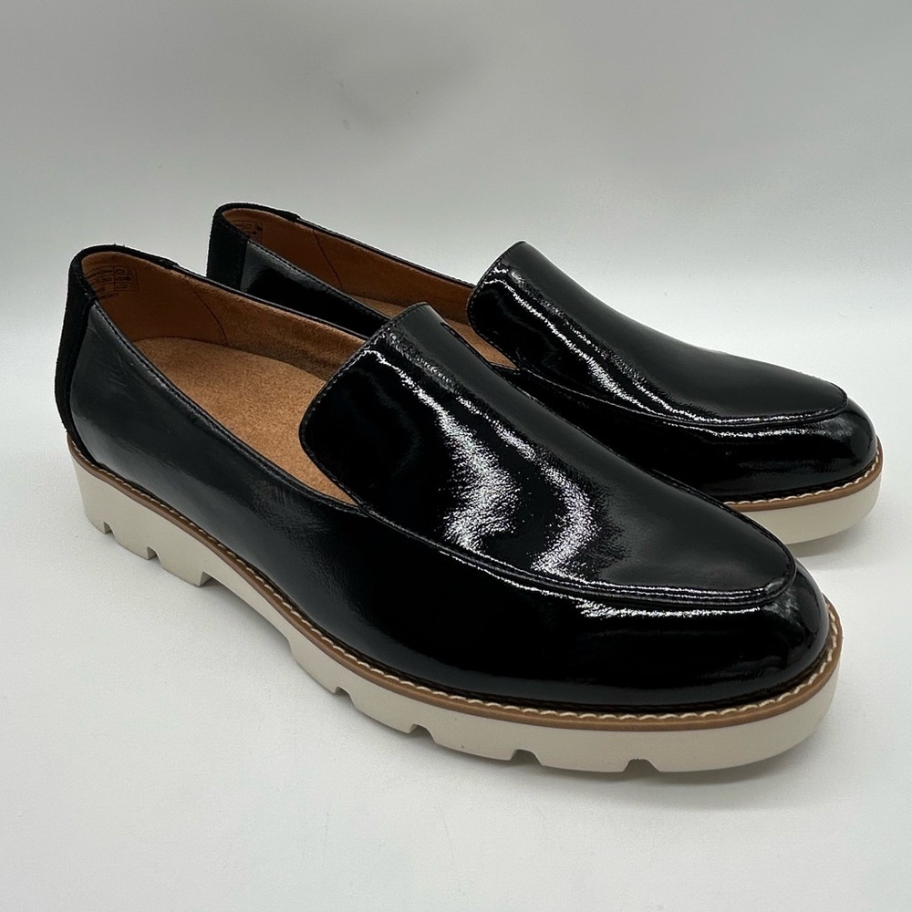 Vionic Kensley Black Patent Leather Loafers Women’s Size 12 Wide Orthotic NWB - Picture 4 of 10